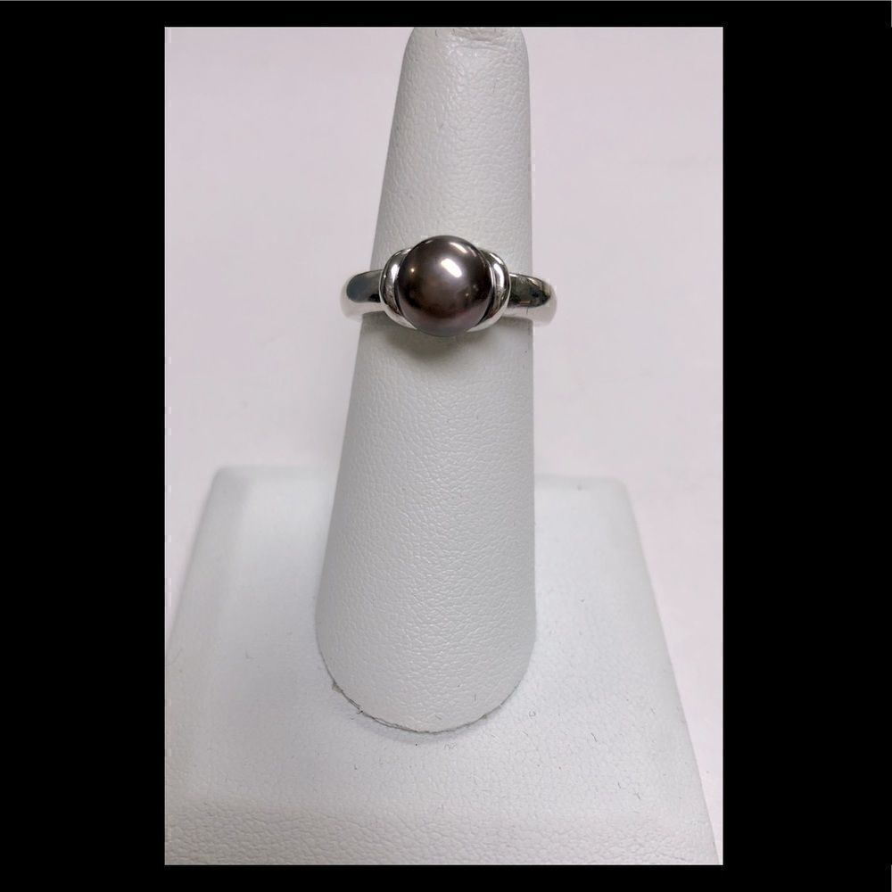 NEW! Honora Gray Pearl Ring Sterling Silver 925